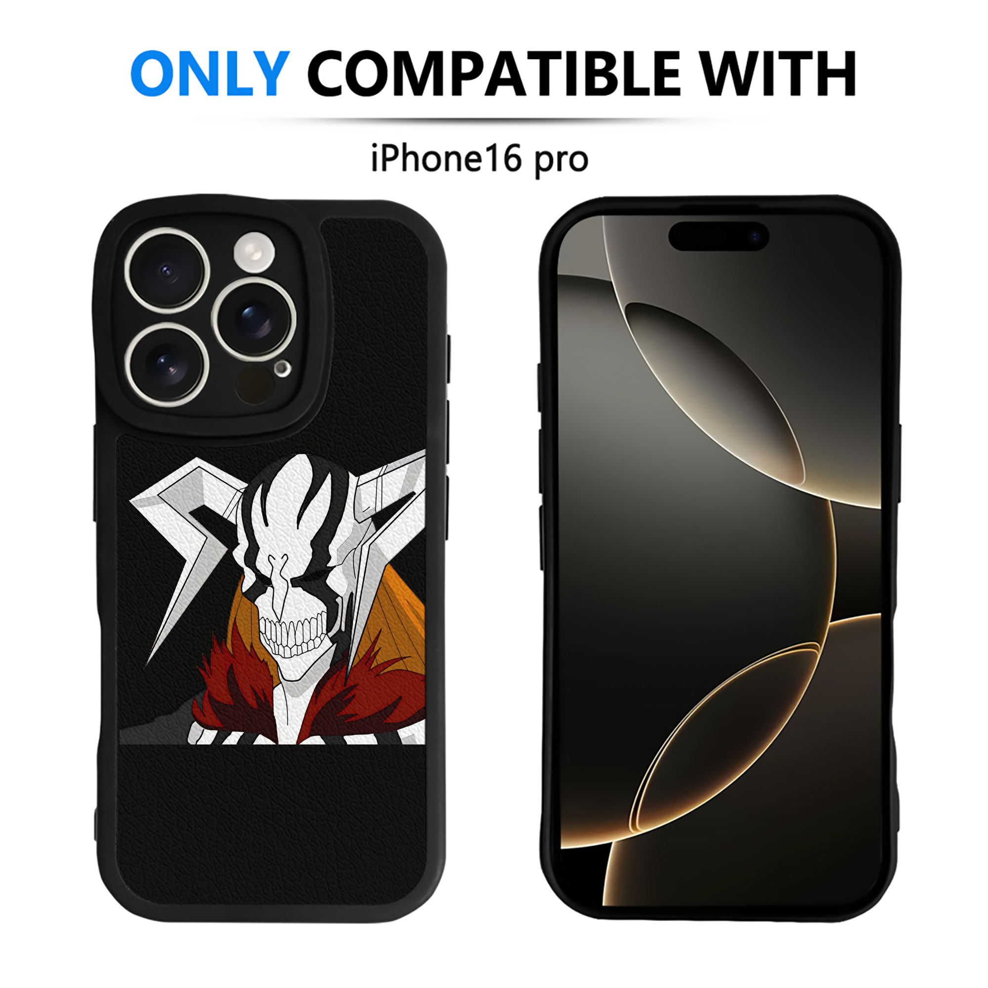 ブリーチ 黒崎一護（くろさき いちご）BLEACH Kurosaki Ichigo 【iPhone 16シリーズ対応】シリコンスマホケース（レザー調） 材質：シリコン